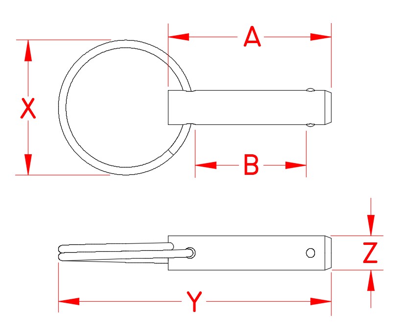 Stainless Steel Quick Pin, sizes ranging from 3/16